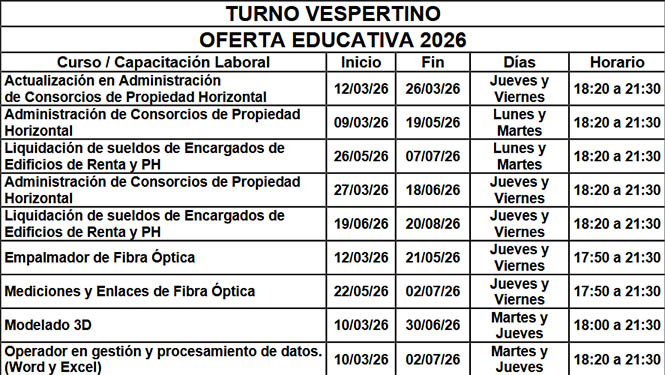 oferta cursos adultos 2026